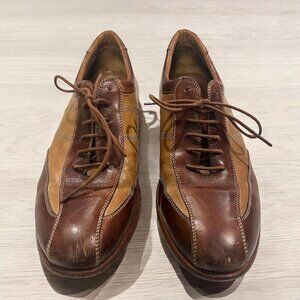 Magnanni Leather Oxfords Brown Two Tone Euro 44 US 11 Quality Comfort